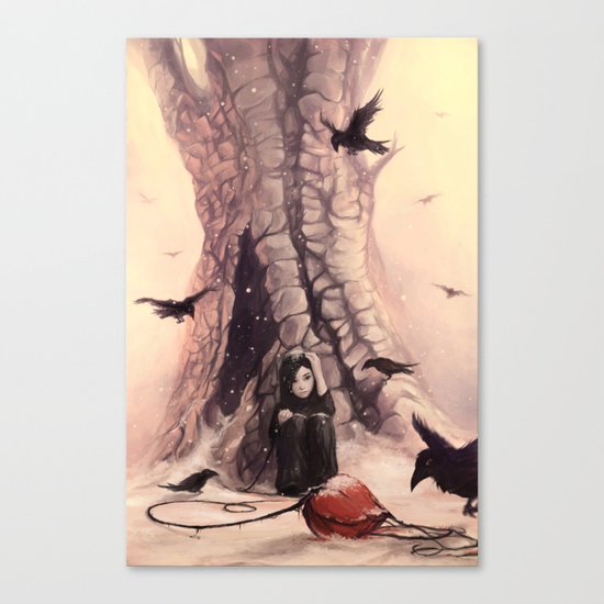 Feeding the Crows Canvas Print