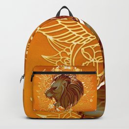 Elegant golden lion Backpack