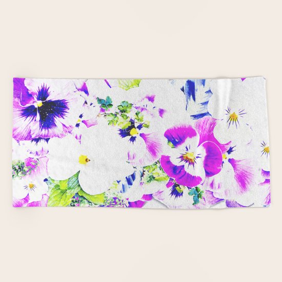 Paper Flowers Beach Towel