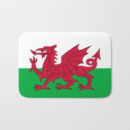 Flag of Wales - Welsh Flag Bath Mat | Dragon, Flags, Welsh, Monster, Flagofwales, Flag, Red, Welshflag, Walesflag, Graphicdesign 
