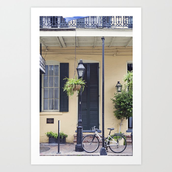 New Orleans Andrew Jackson Bicycle Art Print