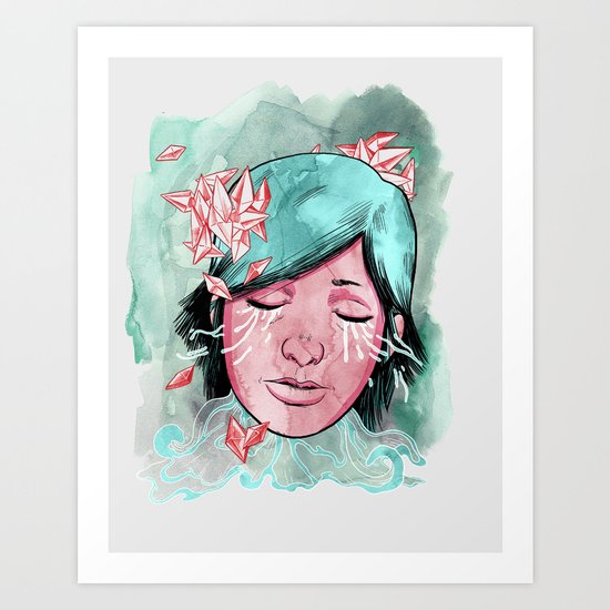 Broken Up Over Crystals Art Print