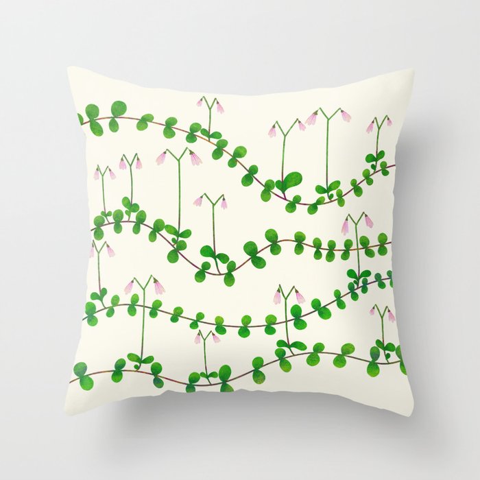 Linnaea borealis Throw Pillow