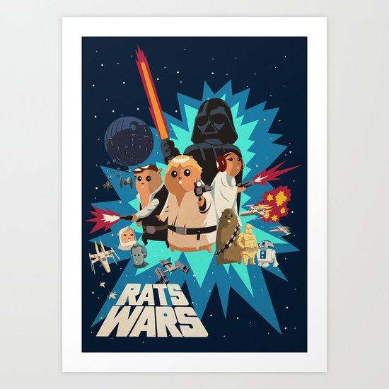 Star Wars FanArt: Rats Wars Art Print