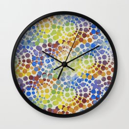 Colour Wheels Gone Mad Wall Clock