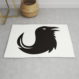 Crow Quill Pen Tail Icon Rug