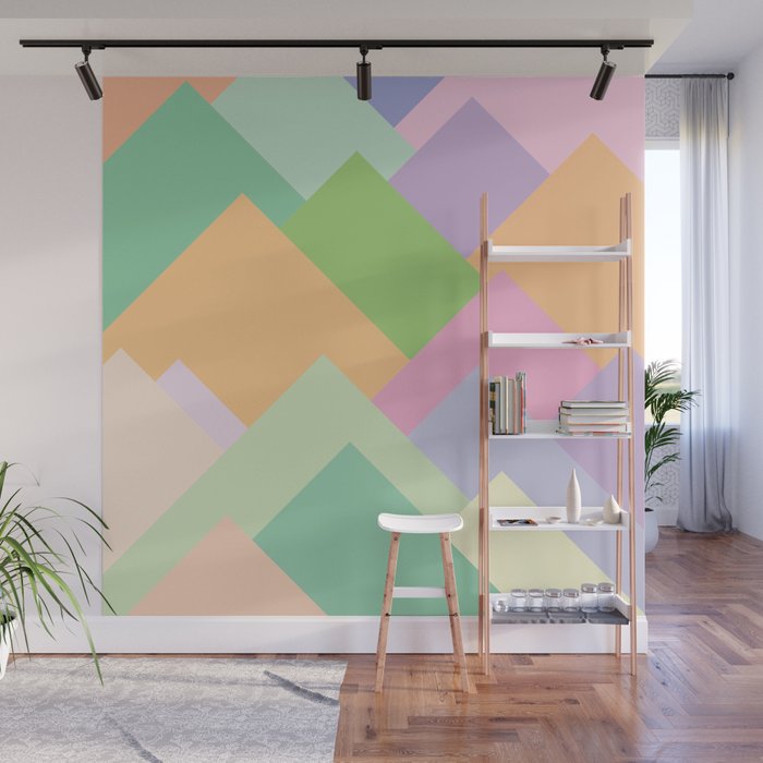Happy Mountains Wall Mural