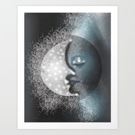 Sun and Moon in One Art Print
