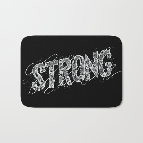 STRONG (White type) Bath Mat