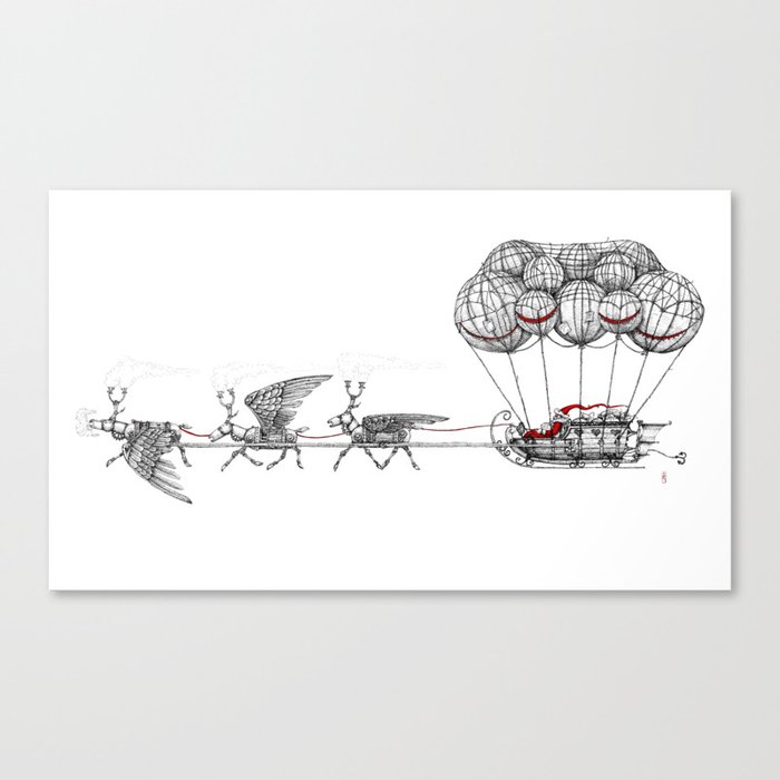 Steampunk Santa Or Ferrous Father Christmas Canvas Print By Aaronhowdle Society6,Realistic Sketch Baby Dragon Drawing