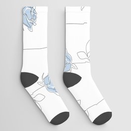 Blue Rose Socks