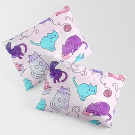 Space Cats Pattern Pillow Sham