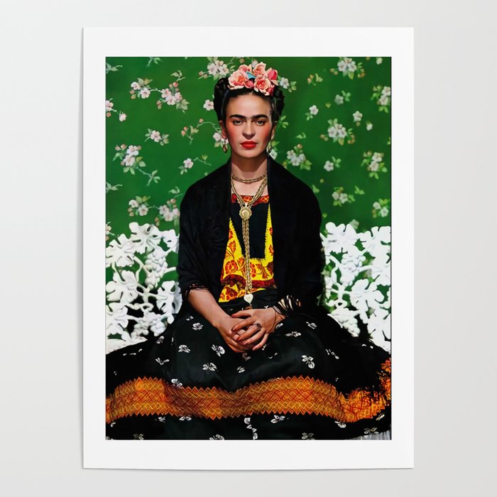 Frida Kahlo Poster Frida Kahlo Portrait Print Mexican Art Poster