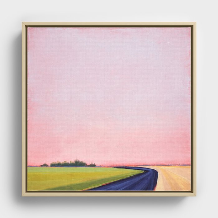 Abstract Country Road Framed Canvas