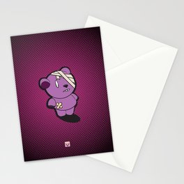 Purple Dead Bear Stationery Cards