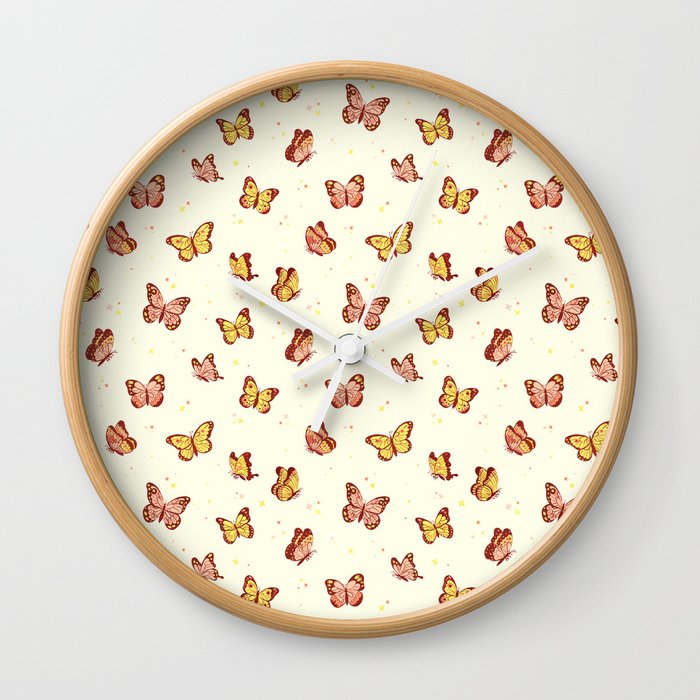 Romantic Butterly Pattern Wall Clock