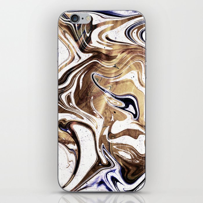 Liquid Bronze and Marble iPhone Skin