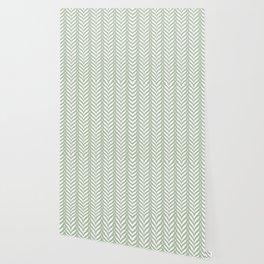 Green Woven Pattern Wallpaper