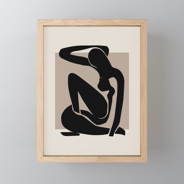 Female Matisse Print, Henri Matisse, Matisse Poster, Matisse Art,Matisse Cut Out, Fine Art Print Framed Mini Art Print