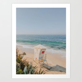 no lifeguard lxvii / laguna beach, california Art Print