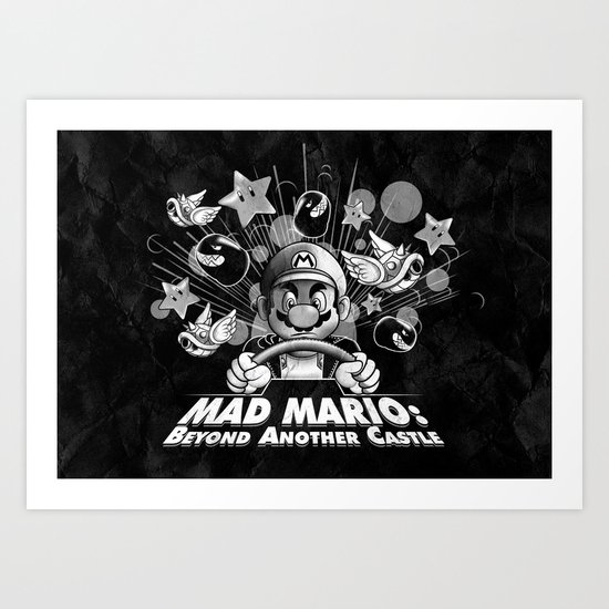 Mad Mario: Beyond Another Castle Art Print