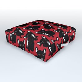 Cute Brindle Frenchie Puppy Outdoor Floor Cushion | Popart, Black, Illustration, Adorable, Brindle, Cutedog, Frenchie, Animal, Frechbulldog, Digital 