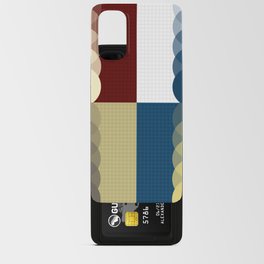 Grid retro color shapes patchwork 2 Android Card Case