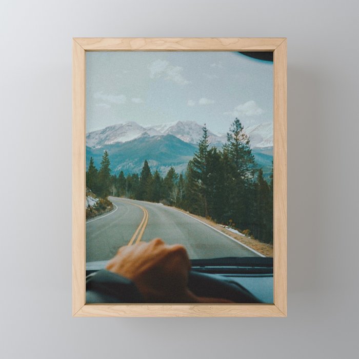 Rocky Mountain Drive Framed Mini Art Print