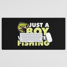 Just A Boy Who Loves Fishing Desk Mat