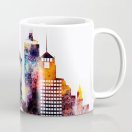 Colorful Watercolor Memphis Skyline Coffee Mug