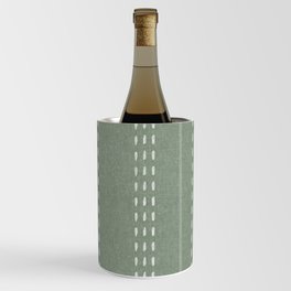 boho vertical stitch - sage Wine Chiller
