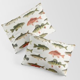 Illustrated North America Game Fish Identification Chart Pillow Sham