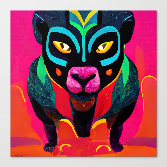 Mayan Panther Canvas Print