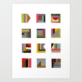 three by four fuchsia Art Print