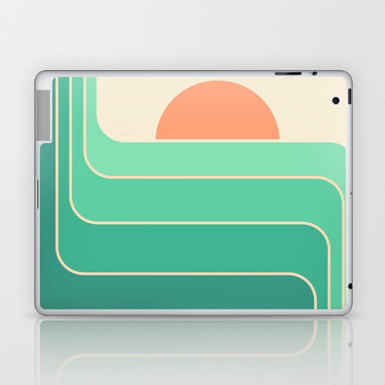 Retro Geometric Sun Set Design 436 Laptop & iPad Skin