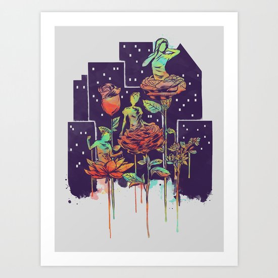 City of Flower Art Print