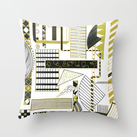 Lill Bit of Gold Throw Pillow