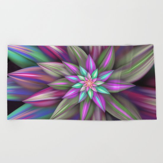 Exotic flower Beach Towel