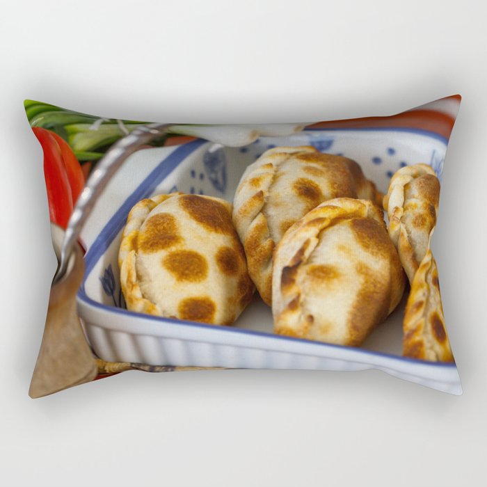 Argentina Photography - Freshly Baked Empanadas Rectangular Pillow