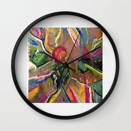 Petals in a Color Storm Wall Clock