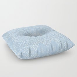 Baby Blue Boho Mandala Floor Pillow