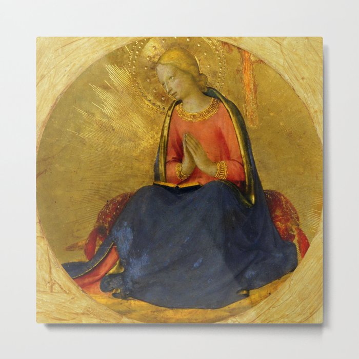 Fra Angelico (Guido di Pietro) "Perugia Altarpiece - Annunciation of the Virgin Mary" Metal Print