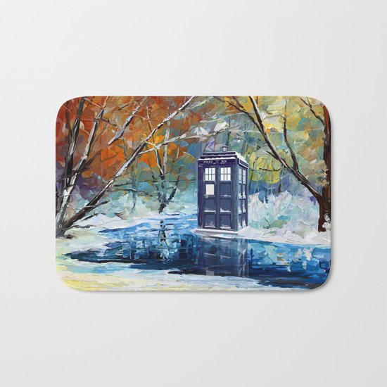 Starry Winter blue phone box Digital Art iPhone 4 4s 5 5c 6, pillow case, mugs and tshirt Bath Mat