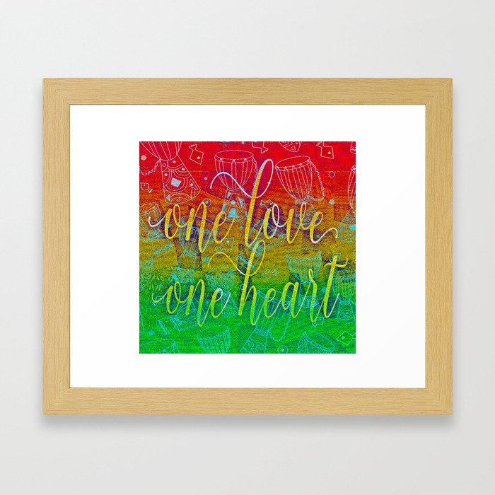 One Love One Heart Framed Art Print