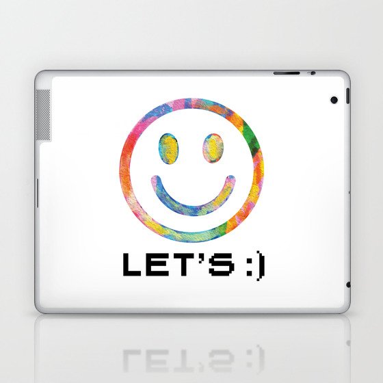 Smiley Face Colorful Laptop & iPad Skin
