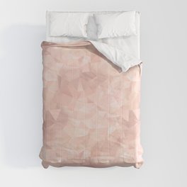 Rose Gold Geometric Polygon Pattern Comforter