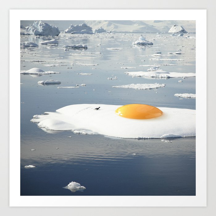 Egg-berg - Arctic Egg Sunny Side Up Art Print