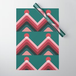 Abstraction_NEW_SUNRISE_SUNSET_MOUNTAINS_LAYER_POP_ART_0514A Wrapping Paper