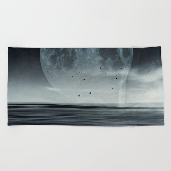 oceans of tranquility Beach Towel
