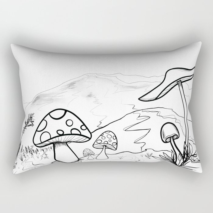 Mushroom World Rectangular Pillow